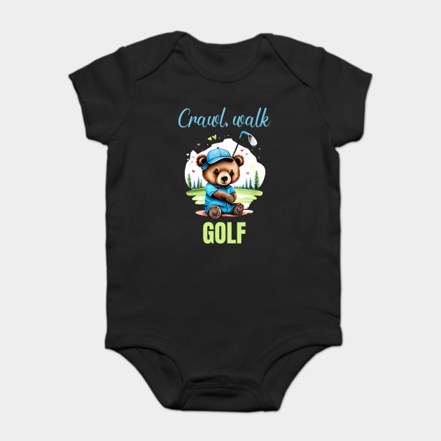 CRAWL WALK GOLF Baby Bodysuit by Prinyos